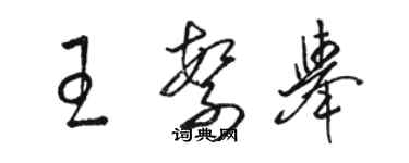 駱恆光王繁舉草書個性簽名怎么寫