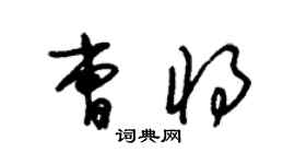 朱錫榮曹將草書個性簽名怎么寫