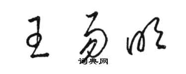 駱恆光王易明草書個性簽名怎么寫