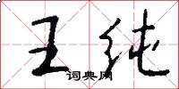 王純怎么寫好看