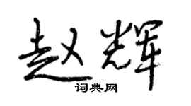 曾慶福趙輝行書個性簽名怎么寫