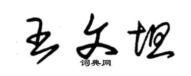朱錫榮王文坦草書個性簽名怎么寫