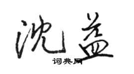 駱恆光沈益行書個性簽名怎么寫