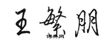 駱恆光王繁朋行書個性簽名怎么寫