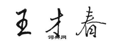 駱恆光王才春行書個性簽名怎么寫