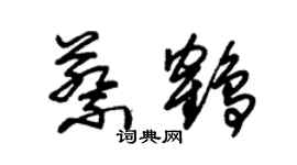 朱錫榮蔡鶴草書個性簽名怎么寫