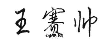 駱恆光王賽帥行書個性簽名怎么寫