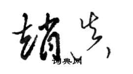 駱恆光趙真草書個性簽名怎么寫