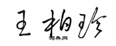 駱恆光王柏珍草書個性簽名怎么寫