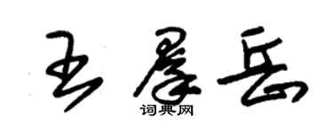 朱錫榮王群岳草書個性簽名怎么寫