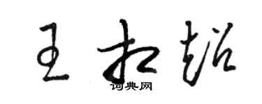 駱恆光王相超草書個性簽名怎么寫