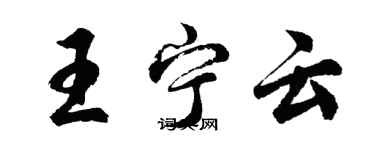 胡問遂王寧雲行書個性簽名怎么寫