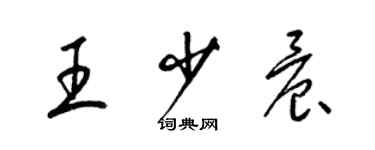 梁錦英王少晨草書個性簽名怎么寫