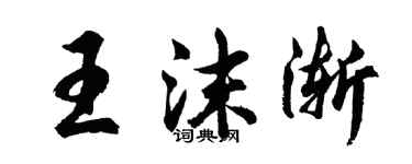 胡問遂王沫漸行書個性簽名怎么寫