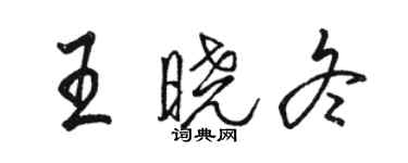 駱恆光王曉冬行書個性簽名怎么寫