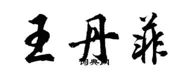 胡問遂王丹菲行書個性簽名怎么寫