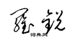 梁錦英羅銳草書個性簽名怎么寫