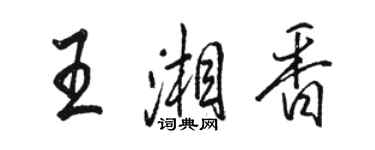 駱恆光王湘香行書個性簽名怎么寫