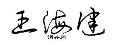 曾慶福王海健草書個性簽名怎么寫