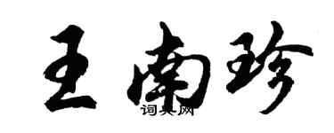 胡問遂王南珍行書個性簽名怎么寫
