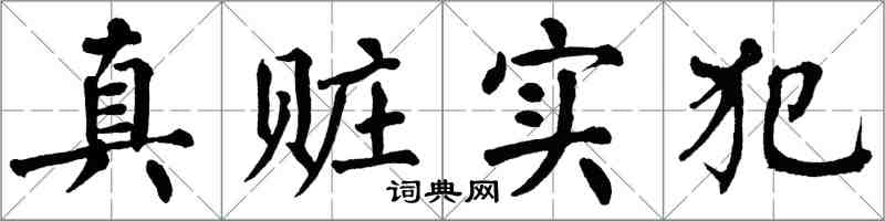 翁闓運真贓實犯楷書怎么寫