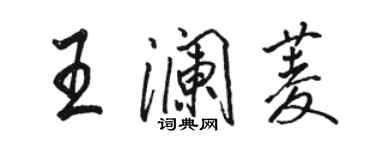 駱恆光王瀾菱行書個性簽名怎么寫