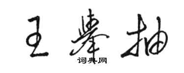 駱恆光王舉抽草書個性簽名怎么寫