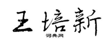 曾慶福王培新行書個性簽名怎么寫