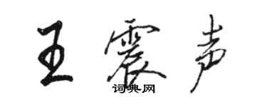 駱恆光王震聲行書個性簽名怎么寫