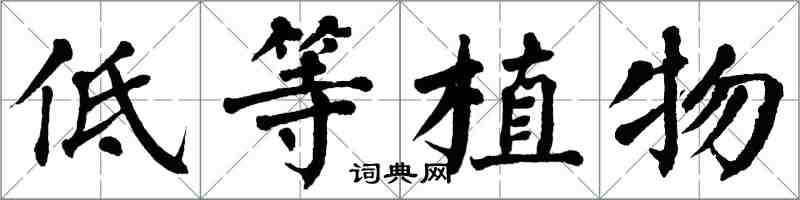 翁闓運低等植物楷書怎么寫