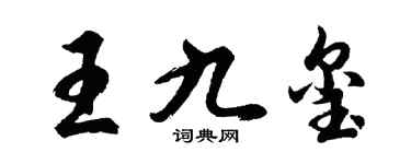 胡問遂王九璽行書個性簽名怎么寫