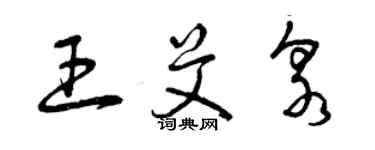 曾慶福王艾泉草書個性簽名怎么寫