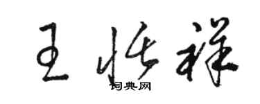 駱恆光王恬祥草書個性簽名怎么寫