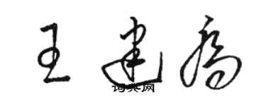 駱恆光王建喬草書個性簽名怎么寫