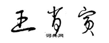 曾慶福王肖賓草書個性簽名怎么寫