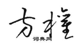 駱恆光方權草書個性簽名怎么寫
