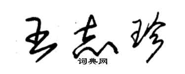 朱錫榮王志珍草書個性簽名怎么寫