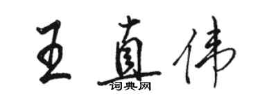 駱恆光王直偉行書個性簽名怎么寫