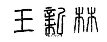 曾慶福王新林篆書個性簽名怎么寫