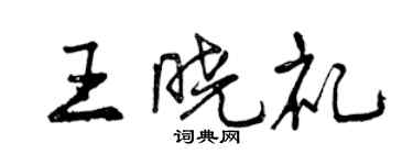 曾慶福王曉禮行書個性簽名怎么寫