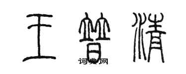 陳墨王普清篆書個性簽名怎么寫