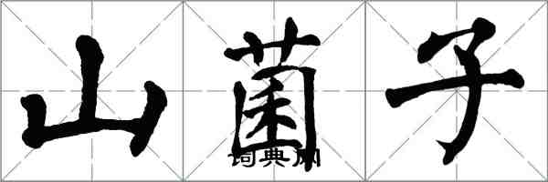 翁闓運山菌子楷書怎么寫