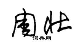 朱錫榮周壯草書個性簽名怎么寫