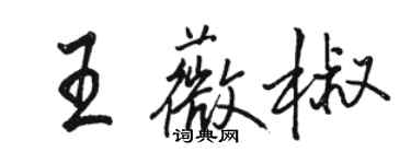 駱恆光王薇椒行書個性簽名怎么寫