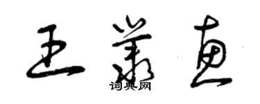 曾慶福王叢惠草書個性簽名怎么寫