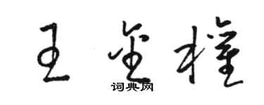 駱恆光王金權草書個性簽名怎么寫