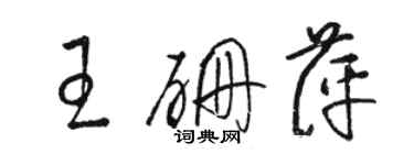 駱恆光王硼萍草書個性簽名怎么寫