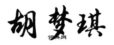 胡問遂胡夢琪行書個性簽名怎么寫