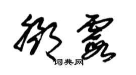朱錫榮鄧霞草書個性簽名怎么寫