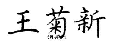 丁謙王菊新楷書個性簽名怎么寫